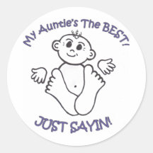 myauntie round sticker