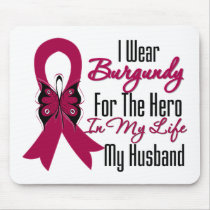 Myeloma Ribbon Hero My Husband Mouse Pad