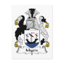 Myers Family Crest postcards