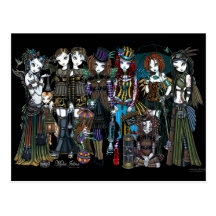 Myka Jelina Steampunk Circus Fairies Postcard