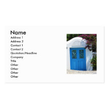 Mykonos, Blue Door, Greece Business Cards