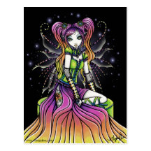 Myra Celestial Rainbow Fairy Art Postcard