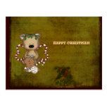 Mys Happy Christmas postcard