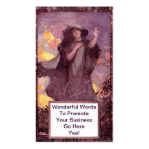 Mysterious Gesturing Woman Business Card