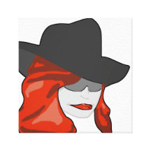 Mysterious Redhead Canvas Prints