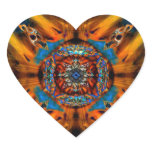 Mystic Fractal Heart Stickers