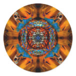 Mystic Fractal Round Sticker