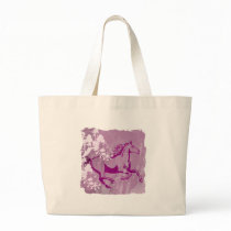 Mystic Garden Horse (Lt. Purple) Tote Bags