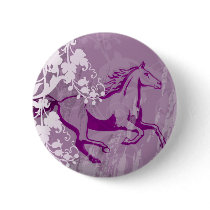 Mystic Garden Horse (Lt. Purple) Button