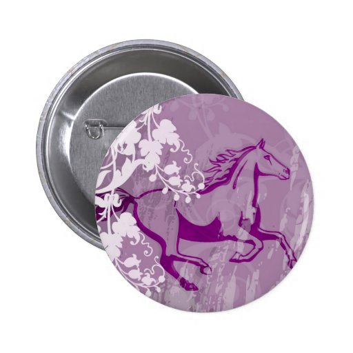 Mystic Garden Horse (Lt. Purple) Button