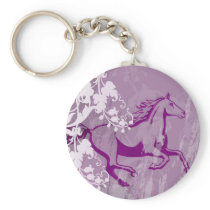 Mystic Garden Horse (Lt. Purple) Keychain