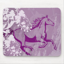 Mystic Garden Horse (Lt. Purple) Mouse Pads