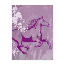 Mystic Garden Horse (Lt. Purple) Postcards