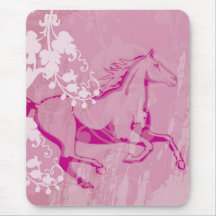 Mystic Garden Horse Mouse Mat