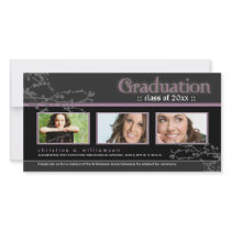 Mystic Goth Graduation Announcement (purple) Customized Photo Card