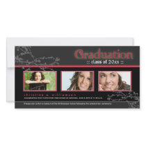 Mystic Goth Graduation Announcement (red) Personalized Photo Card