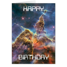 mystic mountain, hubble image birthday card