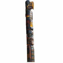 Mystic Native American Totem Pole Sculpted Gift Photo Sculpture