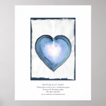 Mystical Blue Heart Print