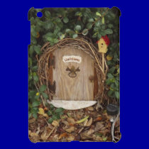 Mystical Garden Gnome Door ipad mini cases