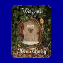 Mystical Gnome Garden Door Welcome Magnet magnets
