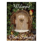 Mystical Gnome Garden Door Welcome Postcard