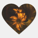 Mystique Garden Abstract Art Heart Sticker