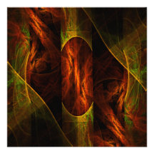 Mystique Jungle Abstract Art Custom Invitation