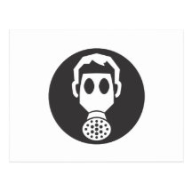Mythbusters Gas Mask Postcard