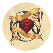 Mythical Dad Round Stickers