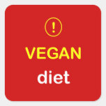 n4 - Food Alert ~ VEGAN DIET. Stickers