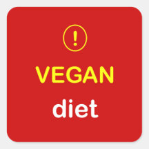n4 - Food Alert ~ VEGAN DIET. Stickers