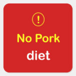 n54 - Food Alert ~ NO PORK Diet. Sticker