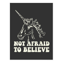 N.A.U.B non effrayé de croire la licorne Cartes Postales