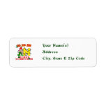 N - CHRISTMAS ELF MONOGRAM RETURN ADDRESS LABELS