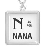N est pour le pendentif de monogramme de Nana déco
