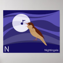 N for nightingale Poster
