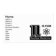 N Is For Nuclear Medicine Business Card Template