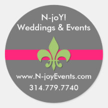 N-joY! Fleur de lis Seal Sticker.#3