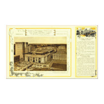 N Y Central RR Grand Central Terminal 1918 Canvas 