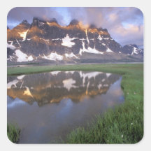 NA, Canada, Alberta, Tonoquin Valley. Jasper Square Stickers