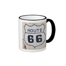 NA, USA, Arizona, Holbrook Route 66 street sign Coffee Mugs