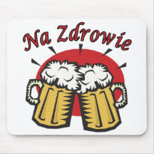 Na Zdrowie Toast With Beer Mugs Mouse Pad