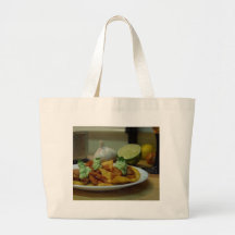 Nachos Limes Paltes Chips Garlic Kitchens Tote Bags