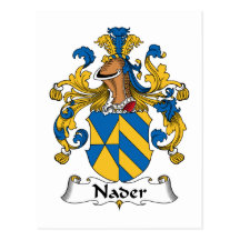 Nader Family Crest Post Card