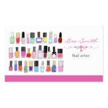 Nail artist plantillas de tarjeta de negocio