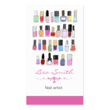 Nail artist plantillas de tarjetas de visita