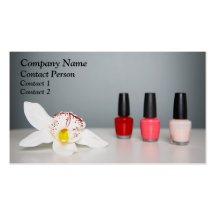 Nail Polish & Orchid Profile Card Business Card Template