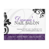 Nail Salon and Spa Advertising Postcard