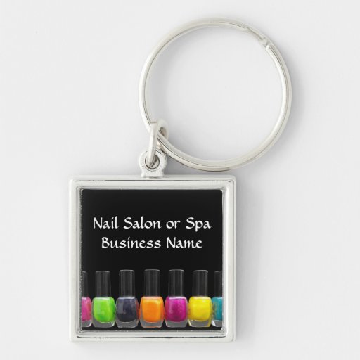 Nail Salon Business, Bright Polish Bottles Key Chains